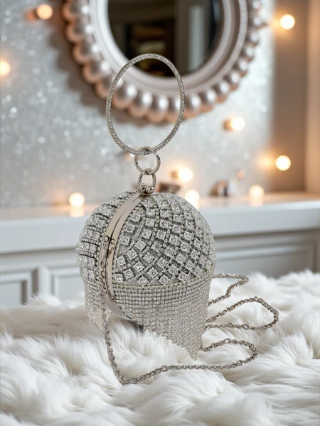 Royalfashion Женская сумочка шар с цирконами Velora Bloom