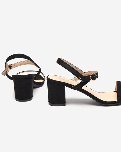 Black sandals on a post, Usopi - Footwear