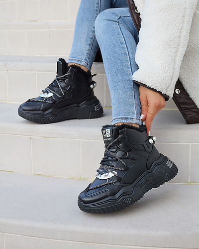 Black sneakers with insulation Pommie - Footwear