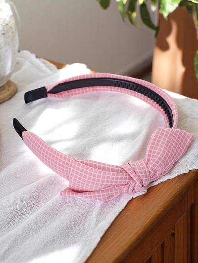 Royalfashion Hairband with a Gingham Bow Gosia