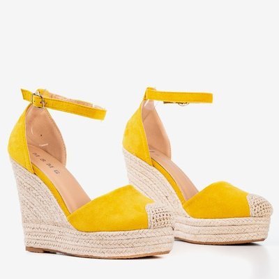 Yellow espadrilles on a wedge Miguelita - Footwear