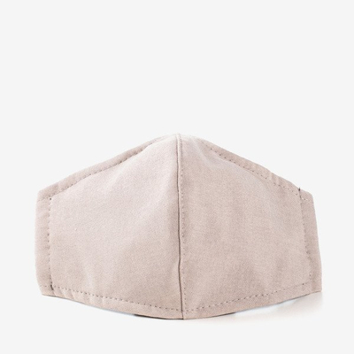 Beige 3-layer protective face mask - Masks