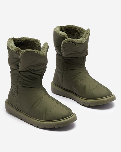 Tumši zaļi sieviešu zābaki a'la sniega zābaki Kalioli- Footwear