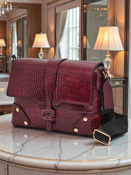 Cassandra Women's Handbag Burgundy Ecological Leather