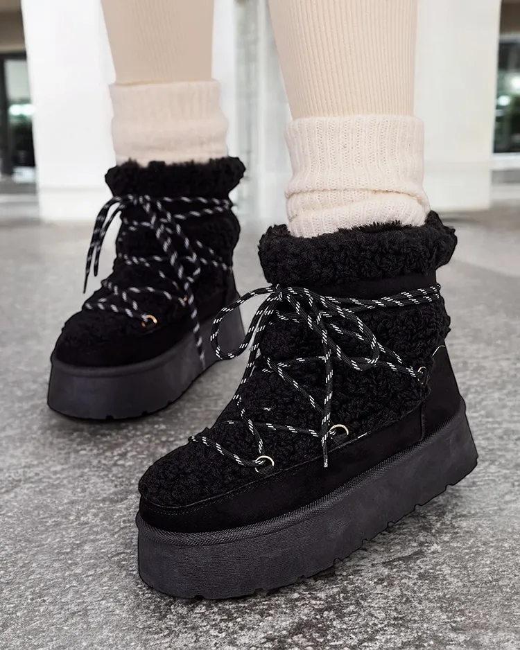 Royalfashion Sieviešu sniega zābaki ar mežģīnēm Evonie