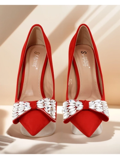 Royalfashion Women's stiletto heels with a bow Cocarte