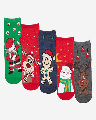Women's Long Christmas Socks 5 / pack - Underwear
