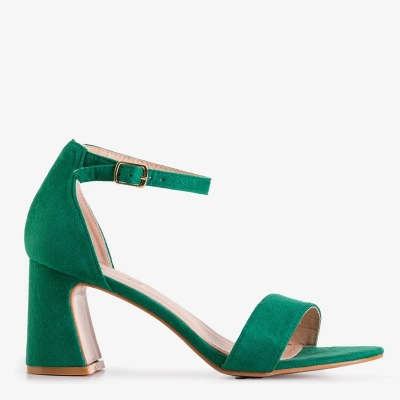 OUTLET Green women's high-heeled sandals Maniza - Footwear