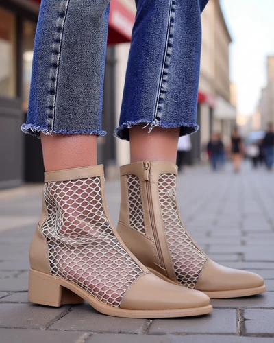 Royalfashion Женские открытые сапоги на низком каблуке Rowices