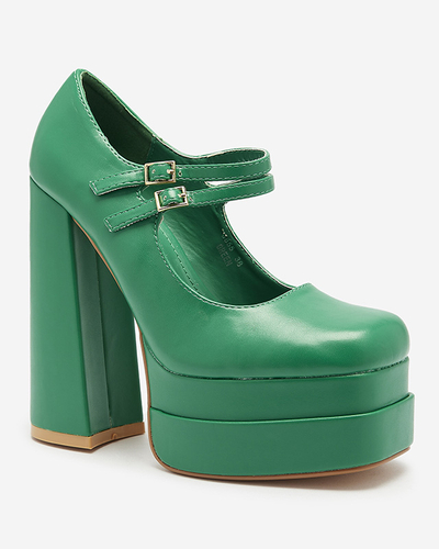 Green women's high stiletto pumps Edisa - Footwear
