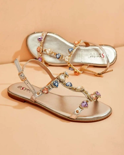 Royalfashion Sieviešu sandales Selina ar cirkoniem