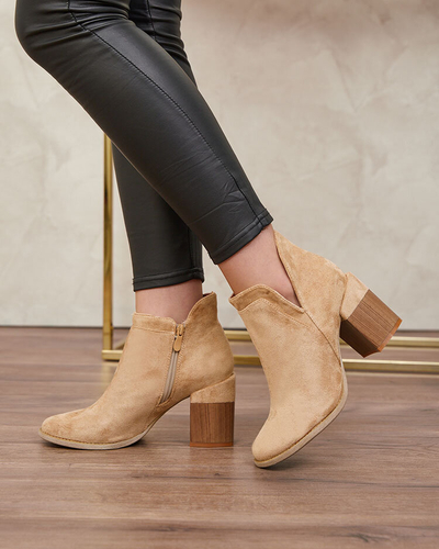 Royalfashion Light brown women's Ricteas stiletto boots