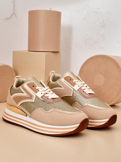 Royalfashion Sieviešu sneakers ar mirdzumu Borovis