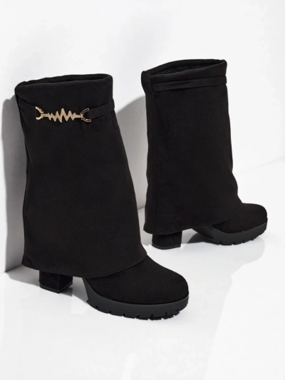 Luna Black Elegant Ankle Boots for Cold Days