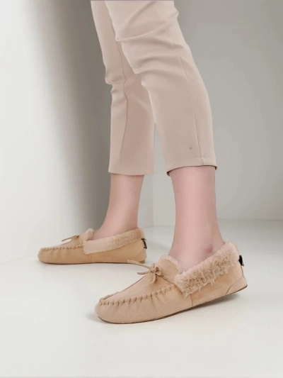 Royalfashion Women's moccasins with fur Ahtikes