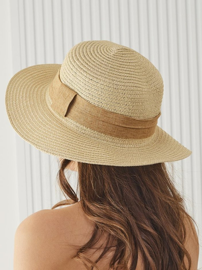 Royalfashion Women's straw hat Ribbon Whisper