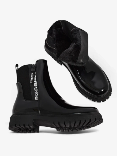 Damskie botki lakierowane Somaliane