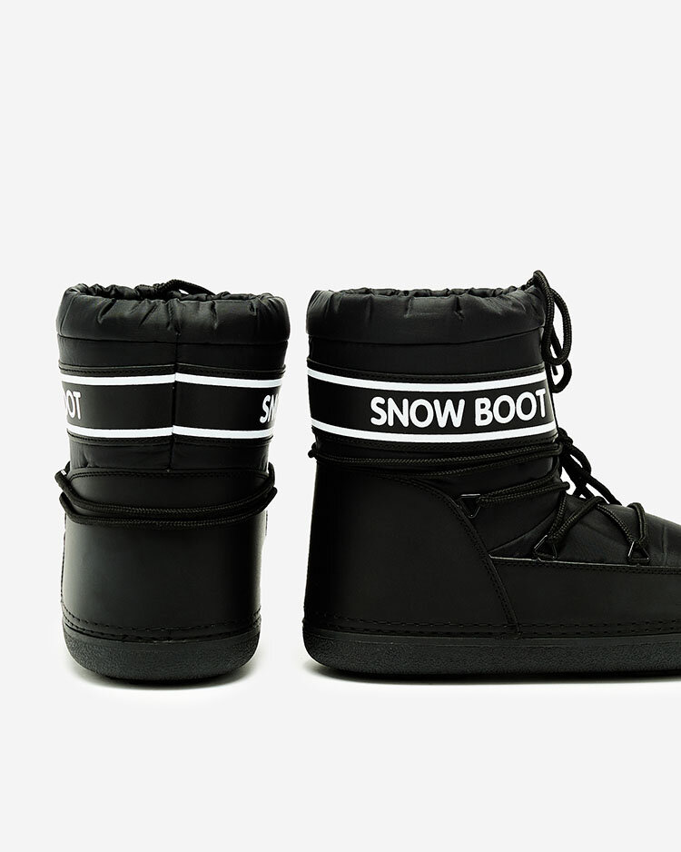 Royalfashion Melni sieviešu sniega zābaki ar šuvi Soblesia