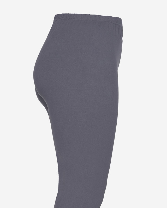 Dark gray women's bamboo leggings PLUS SIZE - Clothing