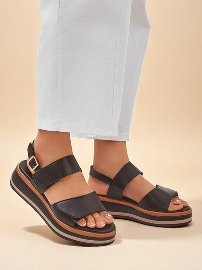 Royalfashion Sieviešu sandales ar biezāku zoli Tulipp