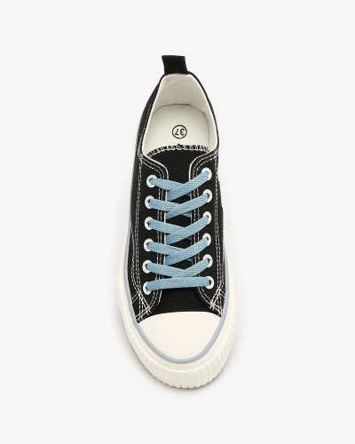 Melnas sieviešu mežģīņu kedas Tasabba- Footwear