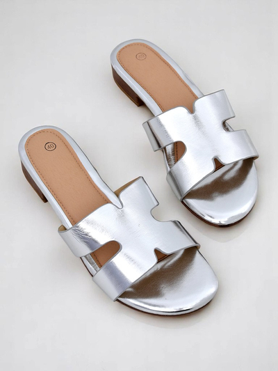 Royalfashion Femala klapi sur plata sole SilverEase