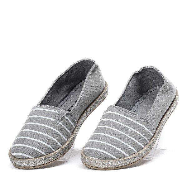 Children's gray espadrilles with Dora stripes - Footwear 1