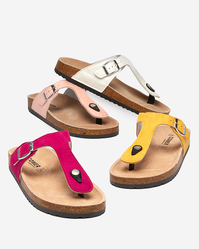 Белые женские шлепанцы Sodifo