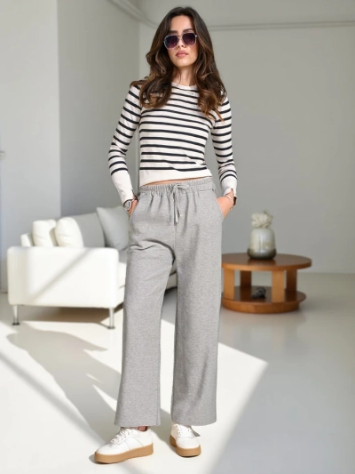Royalfashion Women's Wide Woven Sweatpants