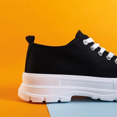 OUTLET Black and white women's sports shoes Weneri - Footwear