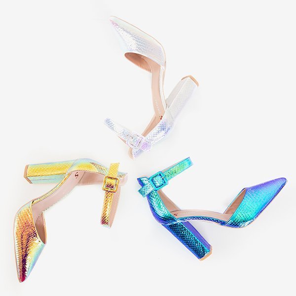 Holographic blue pumps a'la snake skin Monifik - Footwear
