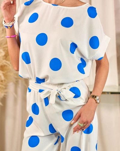 Royalfashion Cobalt white women's pea set