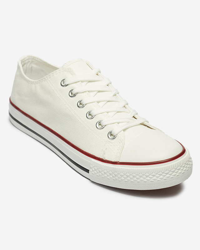 Women's white and green Noenoes sneakers - Footwear