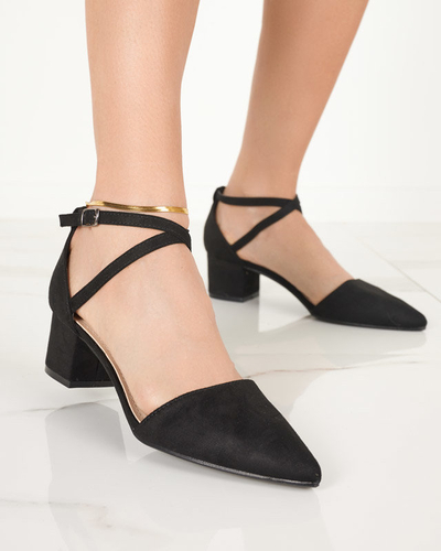 Sieviešu melnas sandales uz statņa Crisco - Footwear