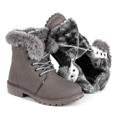 Clotilde gray insulated hiking boots - Footwear