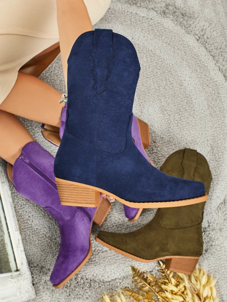 Women's Eco Suede Cowboy Boots SpireHush