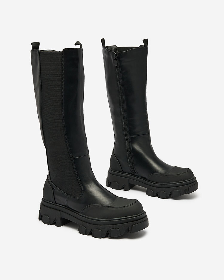Royalfashion Women's mid-calf boots in black Blyssy