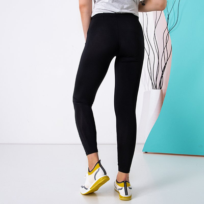 Черные женские леггинсы со стразами PLUS SIZE