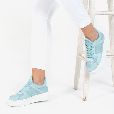 Blue sports shoes on the Salsa platform - Footwear 1