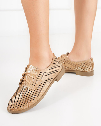 Brown women's openwork half shoes Kotniso - Footwear