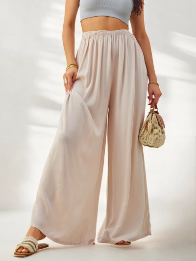 Royalfashion Viscose straight women's trousers made of fabric