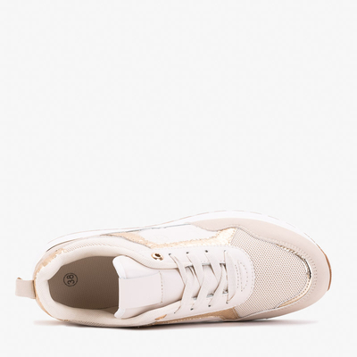 Beige women's sports shoes Nakobi - Footwear