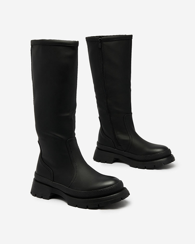 Royalfashion Women's matte boots in black Jegerha