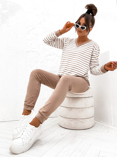 Royalfashion Women's striped cotton set
