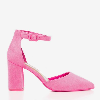 Neon pink women's sandals on the higher Raviola post - Footwear 1