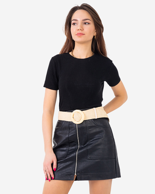 Ladies 'beige braided belt - Accessories