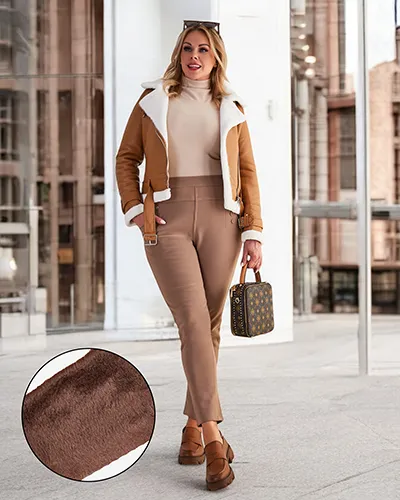 Royalfashion Sieviešu siltinātas trekinga bikses PLUS SIZE