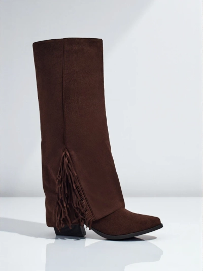 Women's Eco-Suede Knee-High Boots with Tauren Upper