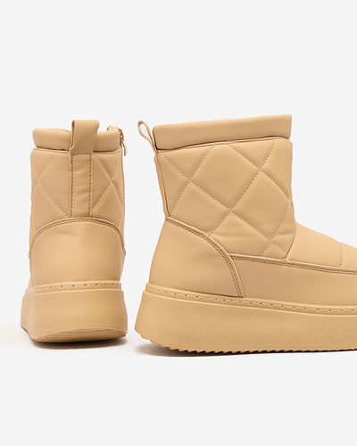 Royalfashion Light brown women's boots a'la snow boots Kacecica