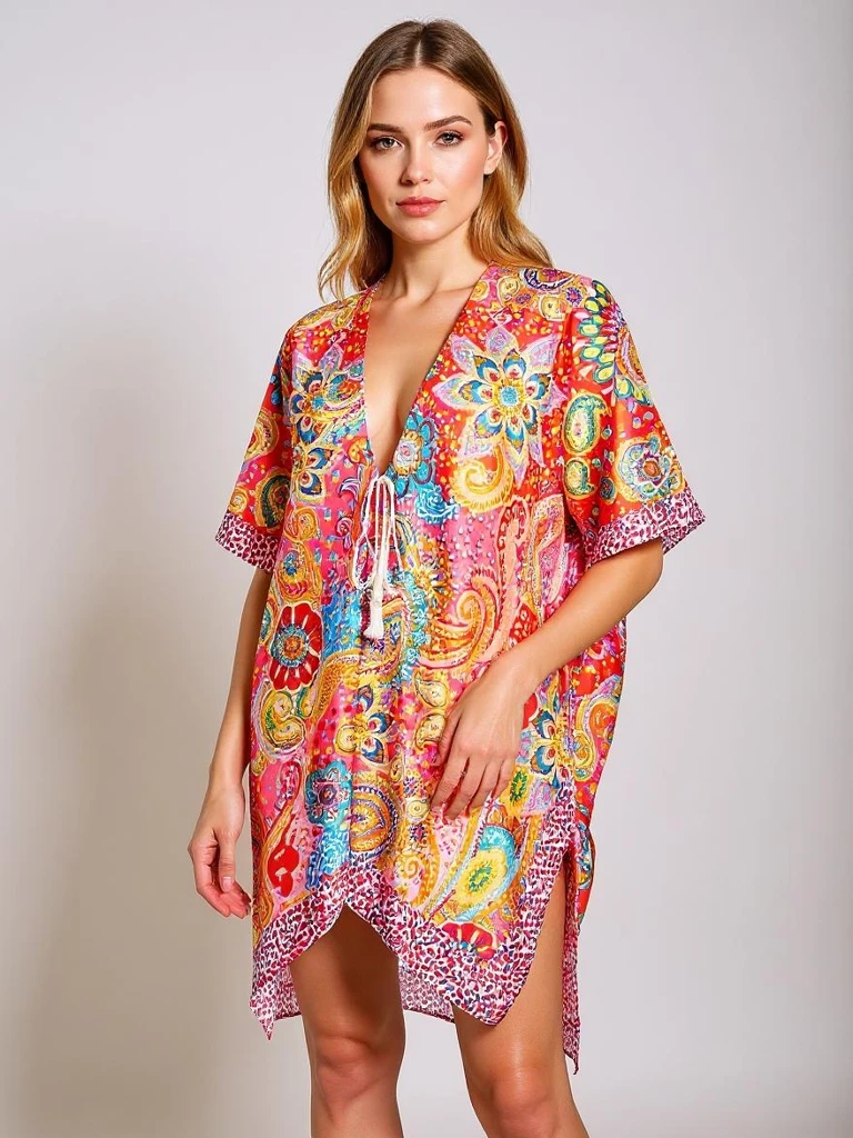 Royalfashion Callista colorful pareo - stylish knee-length beach cover-up